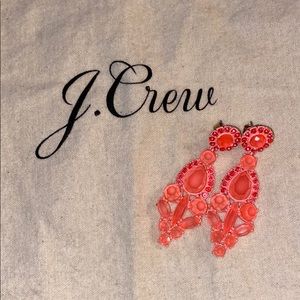 J. Crew Neon Pink Statement Earrings